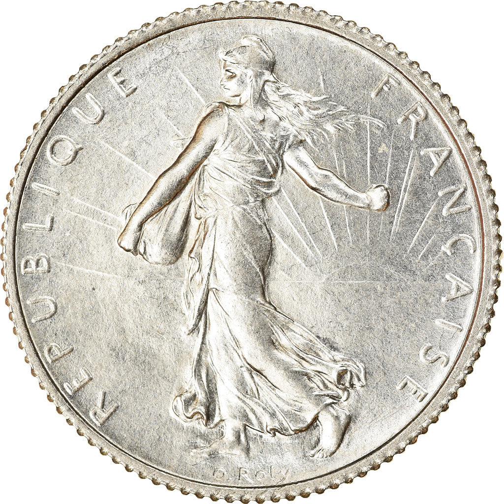 Coin, France, Semeuse, Franc, 1917, Paris, AU(55-58), Silver, KM:844.1