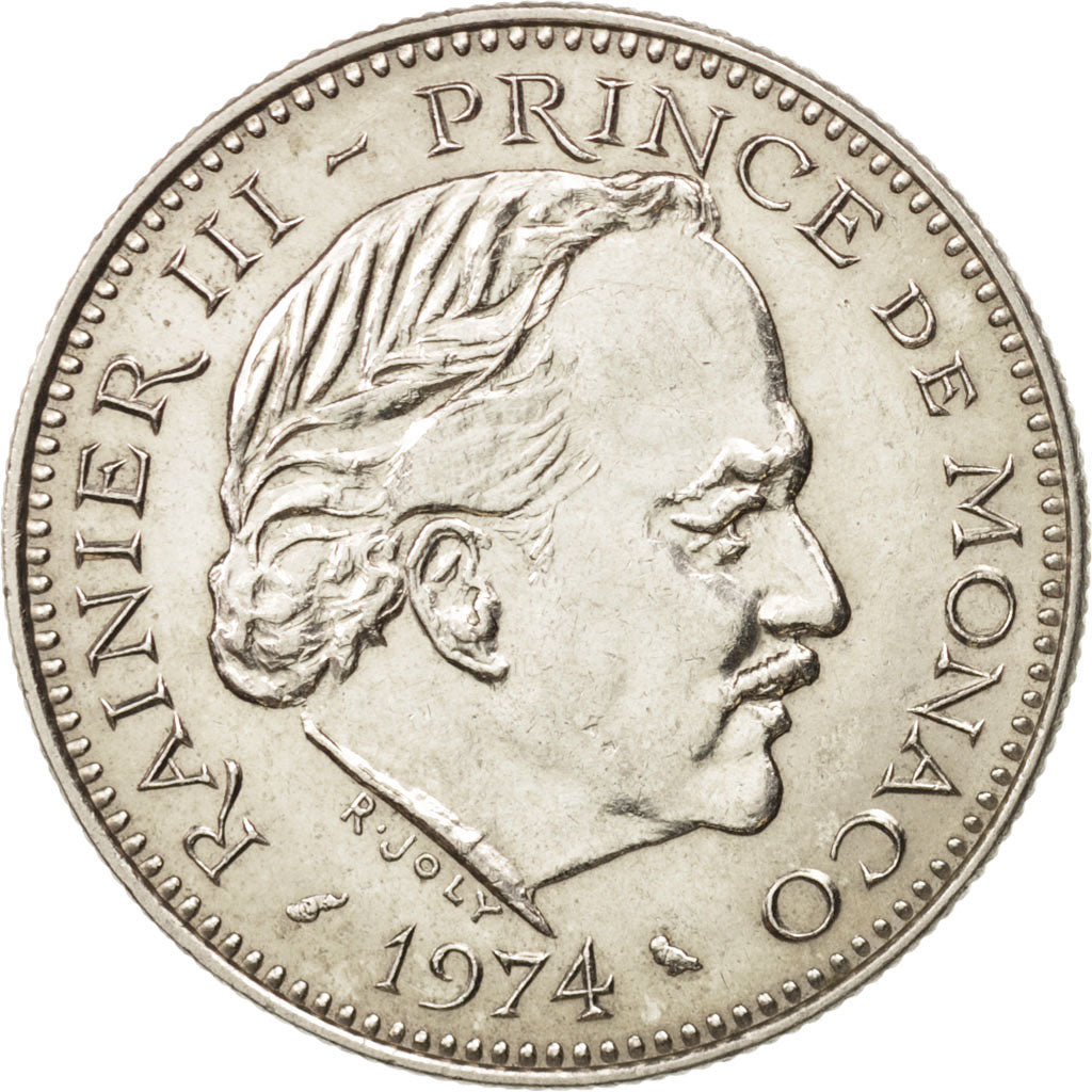 Monnaie, Monaco, Rainier III, 5 Francs, 1974, SUP, Copper-nickel, KM:150