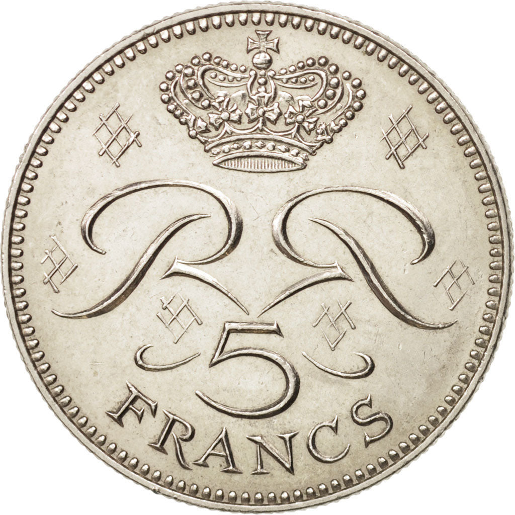 Monnaie, Monaco, Rainier III, 5 Francs, 1974, SUP, Copper-nickel, KM:150
