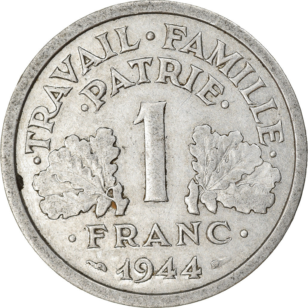 Coin, France, Bazor, Franc, 1944, Beaumont le Roger, VF(30-35), Aluminum