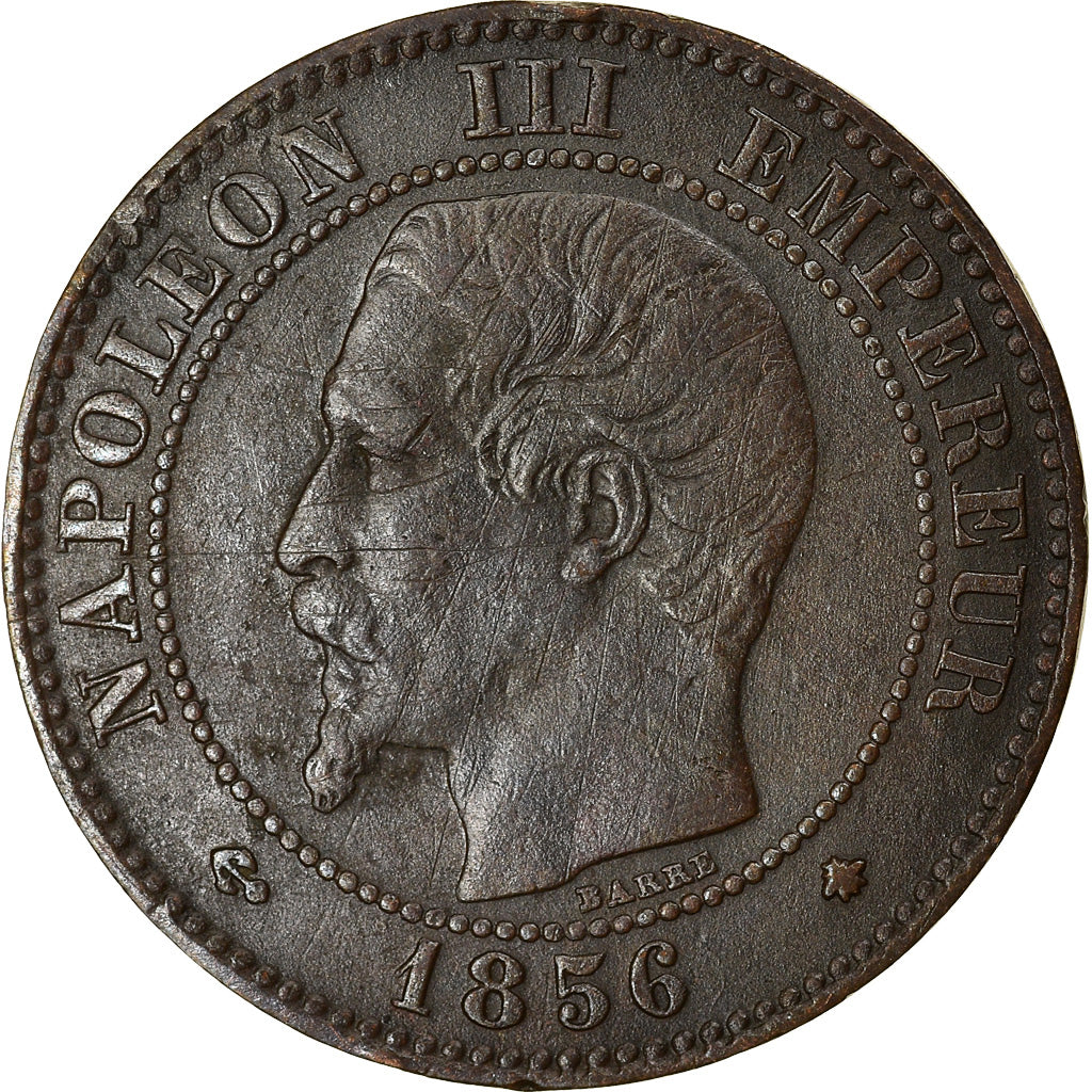 Moneta, Francja, Napoleon III, Napoléon III, 2 Centimes, 1856, Strasbourg