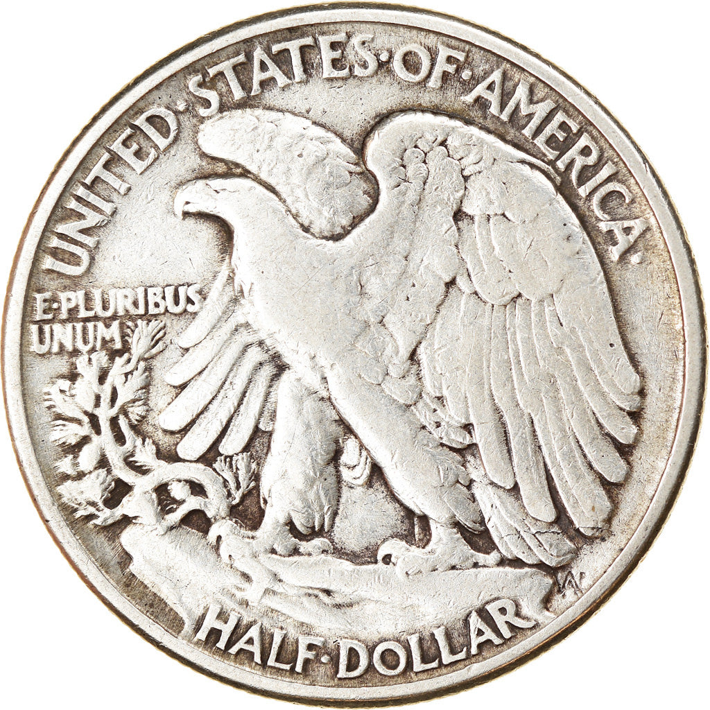 Coin, United States, Walking Liberty Half Dollar, Half Dollar, 1945, U.S. Mint