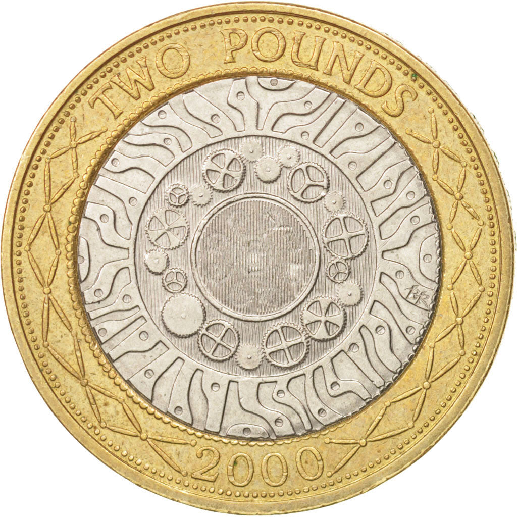 Great Britain, Elizabeth II, 2 Pounds, 2000, AU(50-53), Bi-Metallic, KM:994