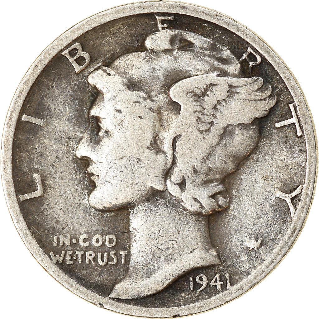 Munten, Verenigde Staten, Mercury Dime, Dime, 1941, U.S. Mint, Denver, FR+