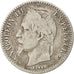 France,Napoleon III,50 Centimes,1865,Strasbourg,VF(20-25),KM 814.2, Gadoury 417