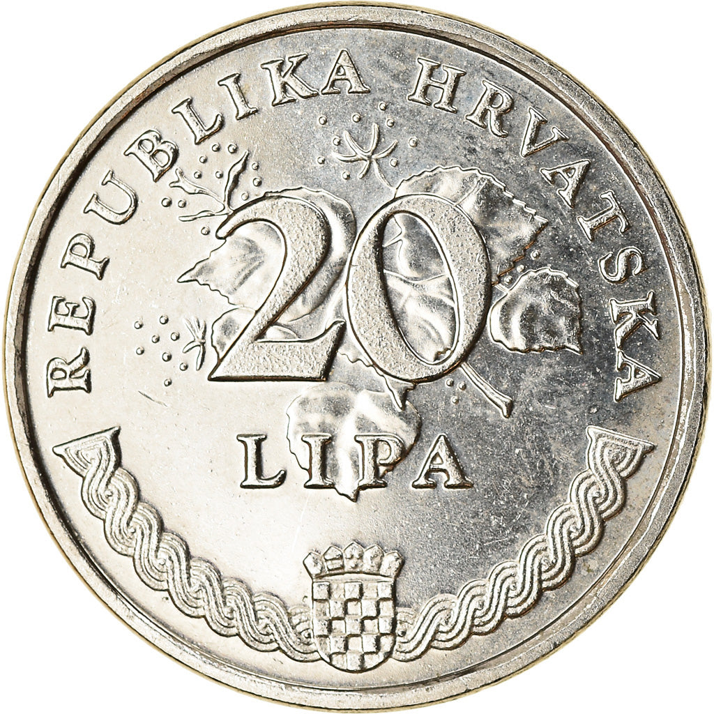 Münze, Kroatien, 20 Lipa, 2001, VZ, Nickel plated steel, KM:7