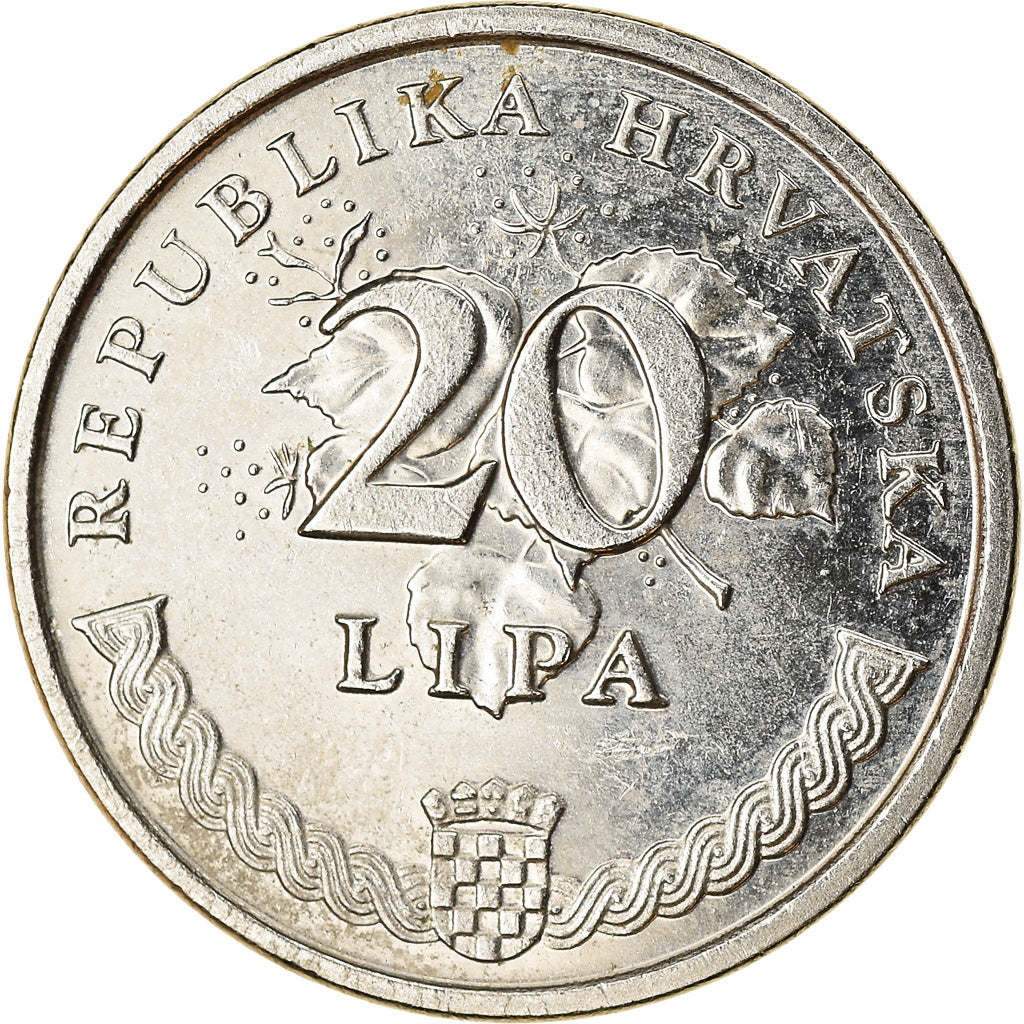 Coin, Croatia, 20 Lipa, 1999, AU(50-53), Nickel plated steel, KM:7