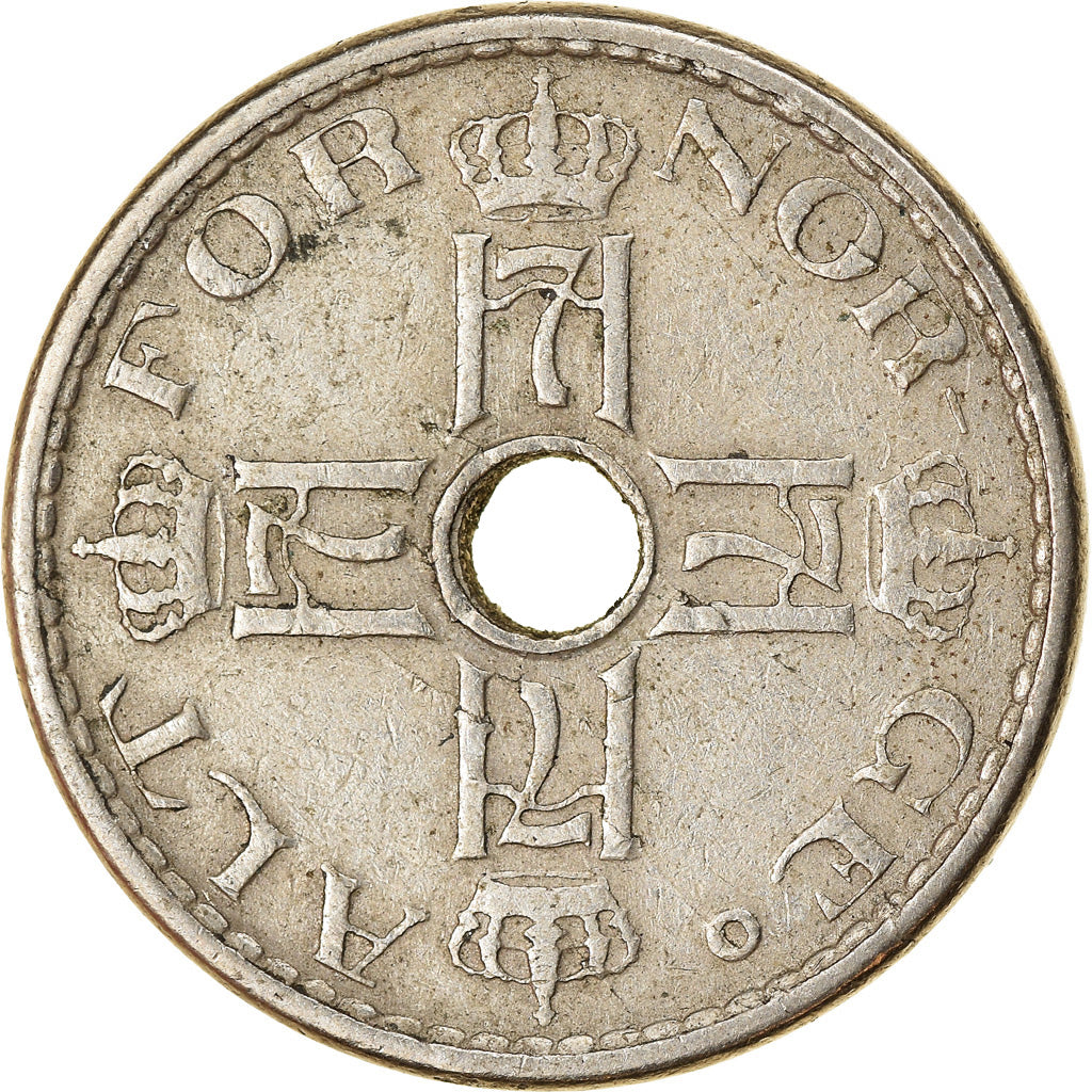 Moneda, Noruega, Haakon VII, 50 Öre, 1949, BC+, Cobre - níquel, KM:386