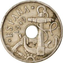 Coin, Spain, Francisco Franco, caudillo, 50 Centimos, 1954, EF(40-45)