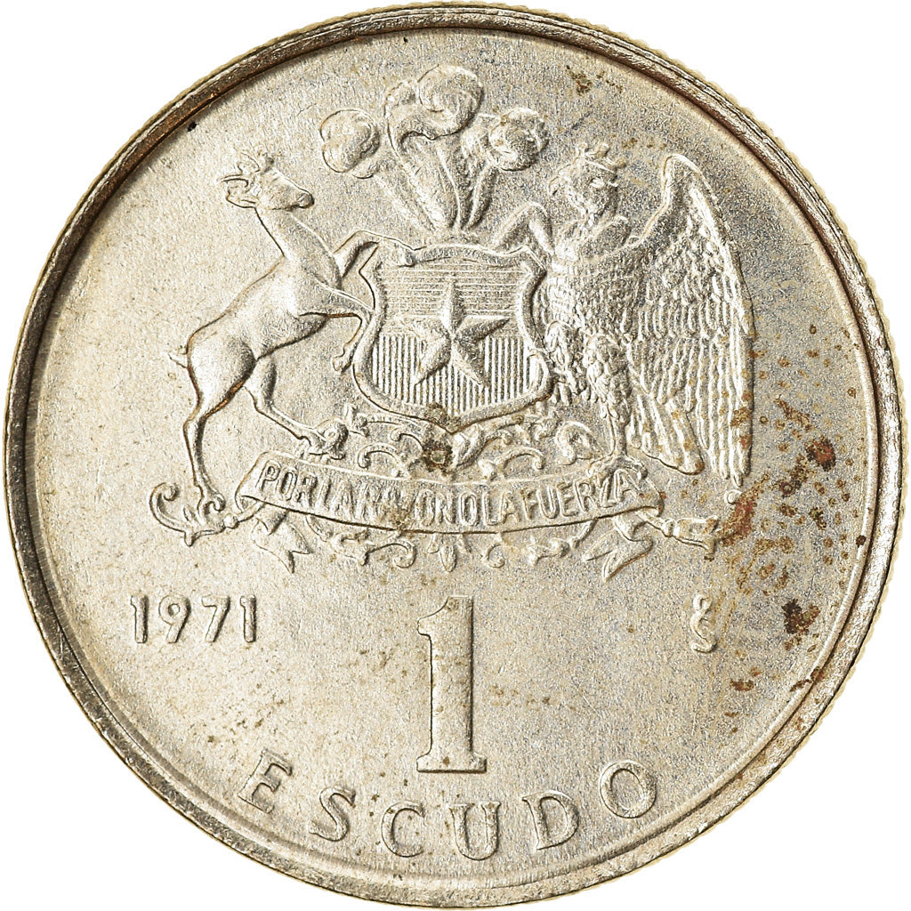 Coin, Chile, Escudo, 1971, EF(40-45), Copper-nickel, KM:197