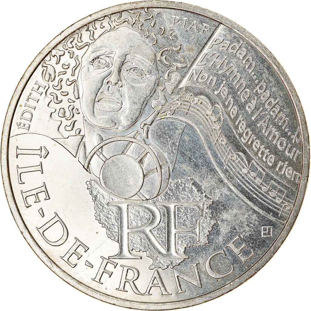 Francia, 10 Euro, Ile de France, 2012, SPL-, Argento, Gadoury:EU514, KM:1875
