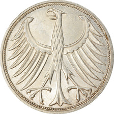 Coin, GERMANY - FEDERAL REPUBLIC, 5 Mark, 1972, Stuttgart, EF(40-45), Silver