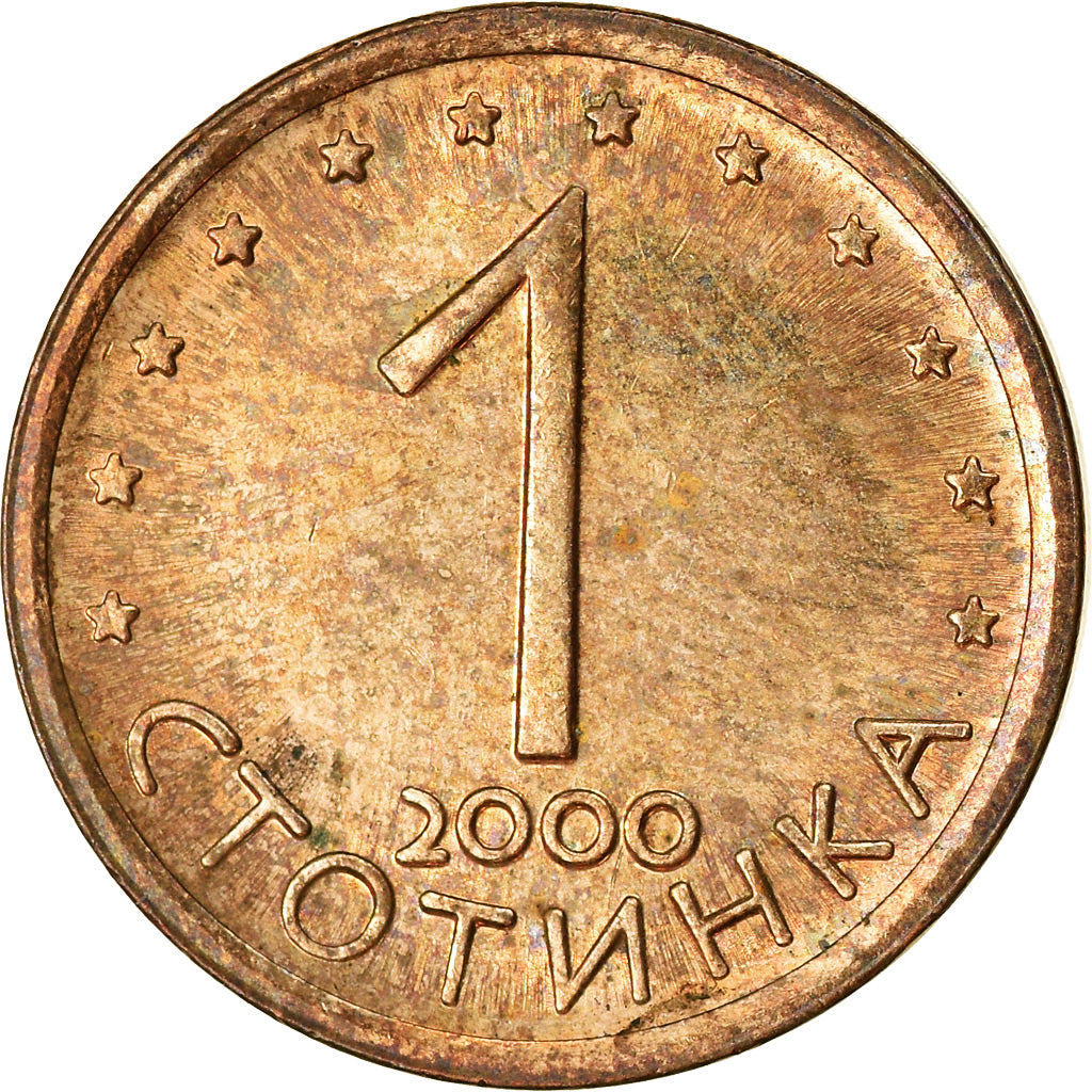 Moneta, Bulgaria, Stotinka, 2000, MB+, Alluminio-bronzo, KM:237