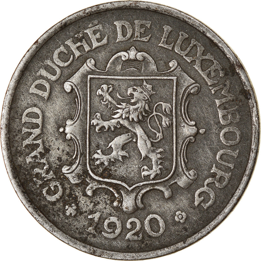Coin, Luxembourg, Charlotte, 25 Centimes, 1920, VF(30-35), Iron, KM:32