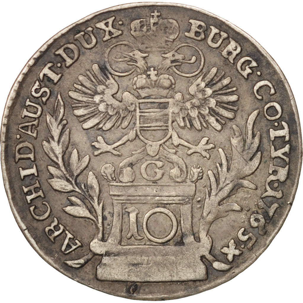 Autriche, Maria Theresa, 10 Kreuzer, 1865, Graz, TB, Argent, KM:1808