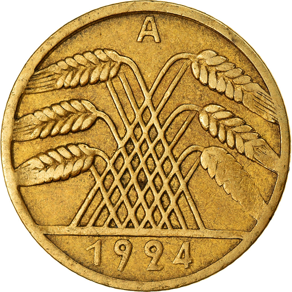 Moneta, NIEMCY, REP. WEIMARSKA, 10 Rentenpfennig, 1924, Berlin, EF(40-45)