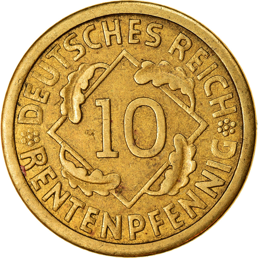 Moneta, NIEMCY, REP. WEIMARSKA, 10 Rentenpfennig, 1924, Berlin, EF(40-45)