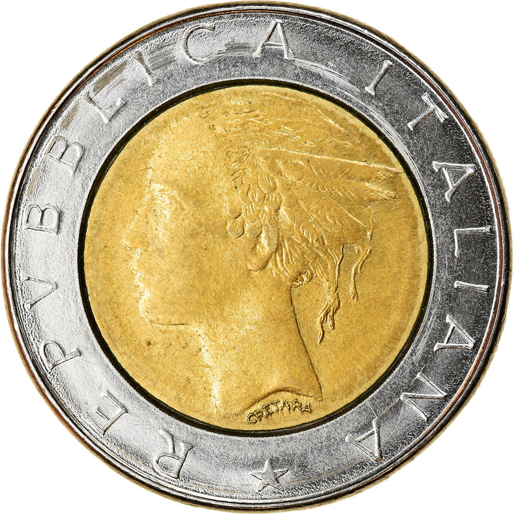 Coin, Italy, 500 Lire, 1984, AU(50-53), Bi-Metallic, KM:111