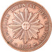 Coin, Uruguay, 40 Centesimos, 1857, Lyon, France, AU(55-58), Copper, KM:10