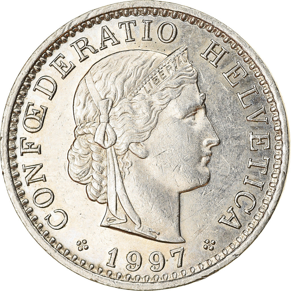 Coin, Switzerland, 20 Rappen, 1997, Bern, EF(40-45), Copper-nickel, KM:29a