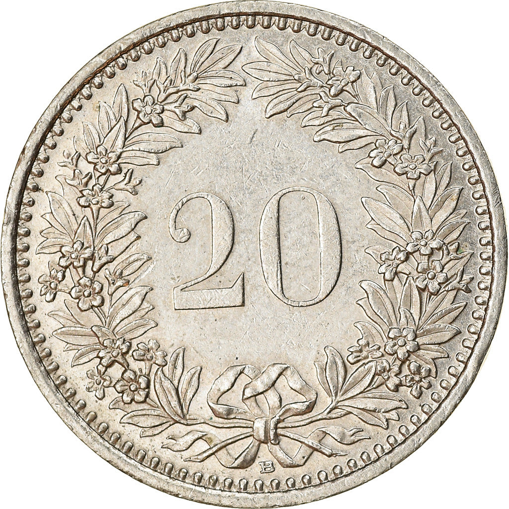 Coin, Switzerland, 20 Rappen, 1997, Bern, EF(40-45), Copper-nickel, KM:29a
