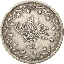 Turkey, Abdul Mejid, 20 Kurush, 1849, Qustantiniyah, AU(50-53), Silver, KM:675
