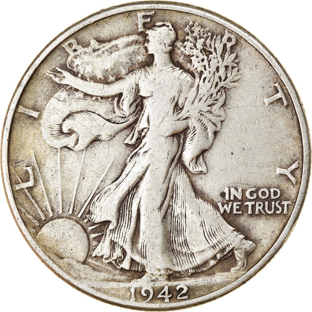 Münze, Vereinigte Staaten, Walking Liberty Half Dollar, Half Dollar, 1942, U.S.