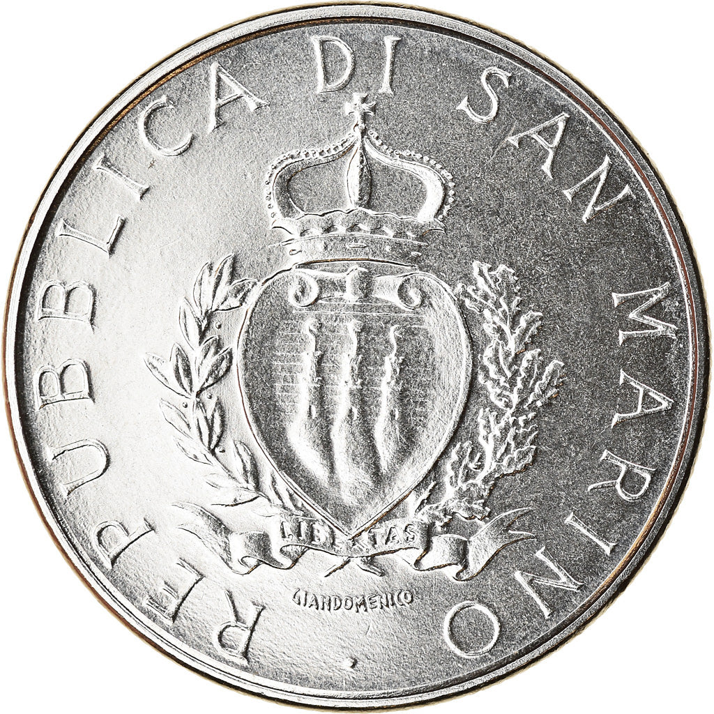 Coin, San Marino, 50 Lire, 1987, Rome, MS(63), Steel, KM:206