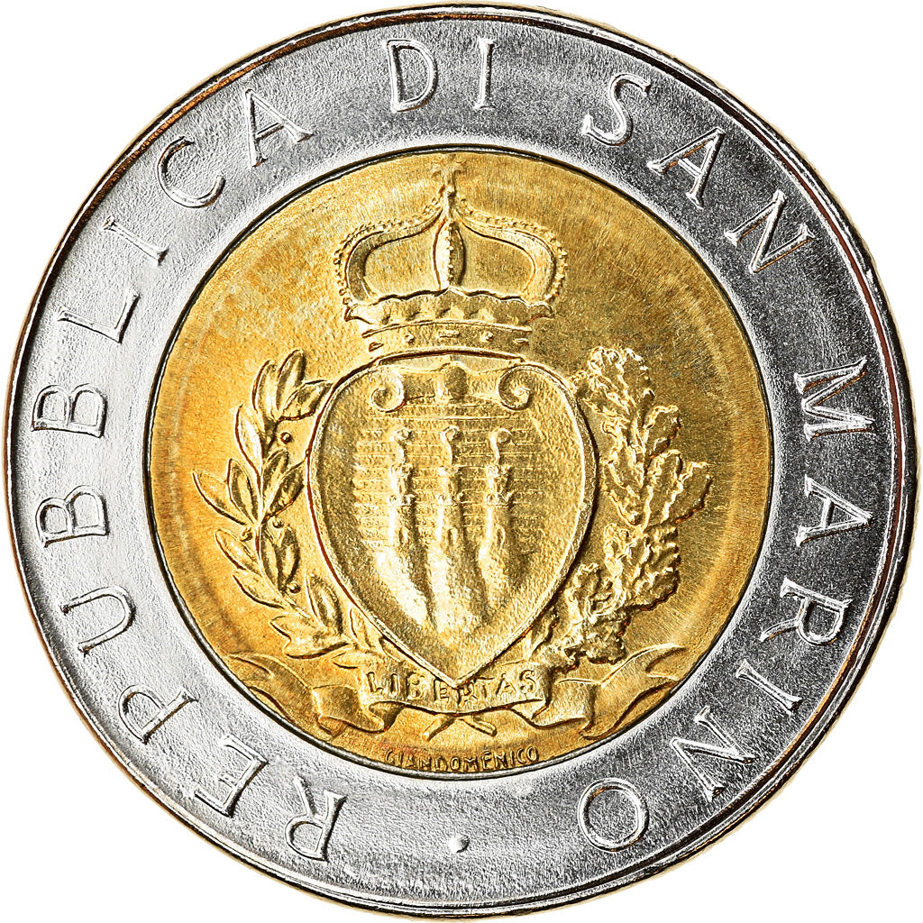 Münze, San Marino, 500 Lire, 1987, Rome, VZ, Bi-Metallic, KM:209