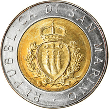 Münze, San Marino, 500 Lire, 1987, Rome, VZ, Bi-Metallic, KM:209