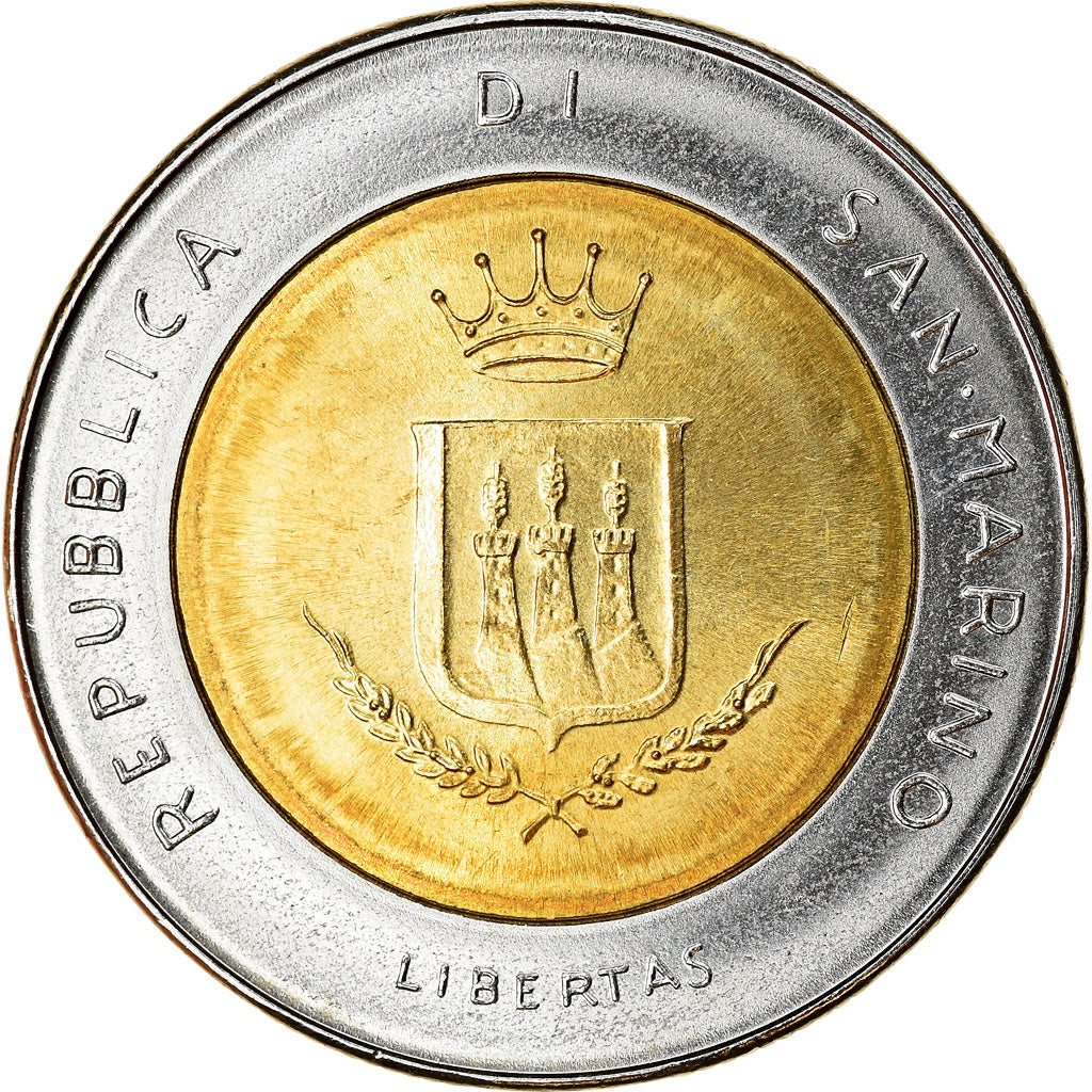 Coin, San Marino, 500 Lire, 1983, Rome, MS(63), Bi-Metallic, KM:153
