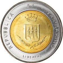 Coin, San Marino, 500 Lire, 1983, Rome, MS(63), Bi-Metallic, KM:153