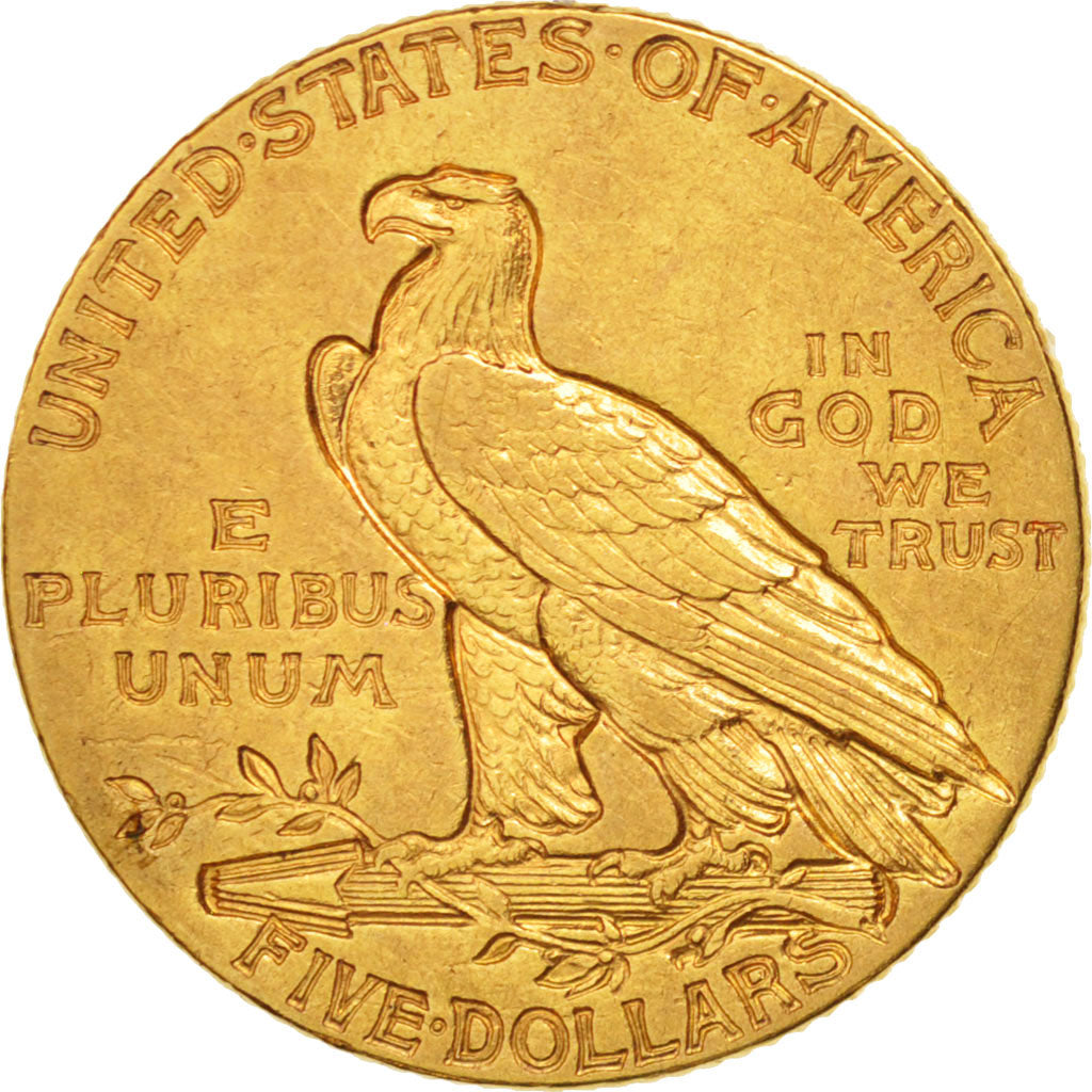 États-Unis, Indian Head, $5, Half Eagle, 1911, Philadelphia, TTB+, KM 129