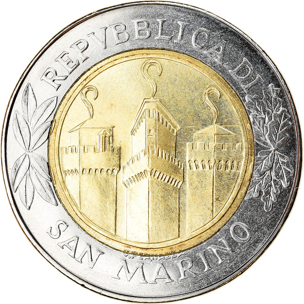 Coin, San Marino, 500 Lire, 2001, Rome, MS(63), Bi-Metallic, KM:429