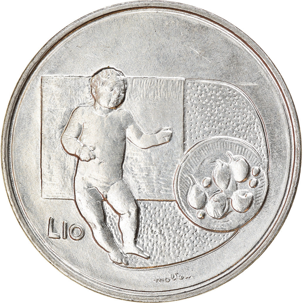 Coin, San Marino, 10 Lire, 1976, Rome, AU(55-58), Aluminum, KM:54