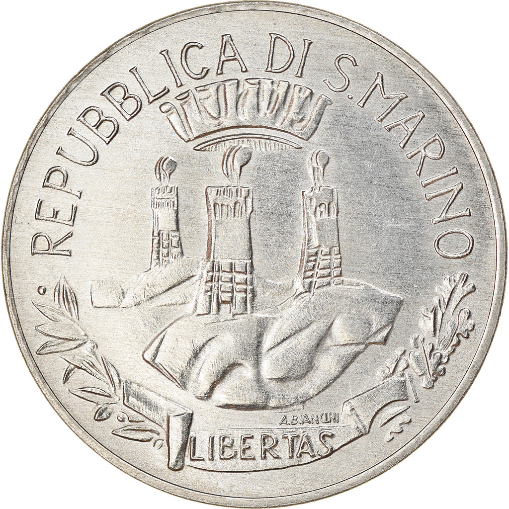Coin, San Marino, 10 Lire, 1982, Rome, AU(55-58), Aluminum, KM:134