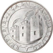 Coin, San Marino, 10 Lire, 1992, Rome, AU(55-58), Aluminum, KM:281