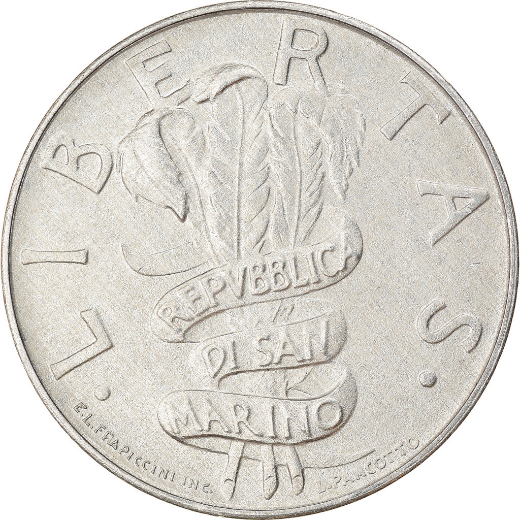 Munten, San Marino, 10 Lire, 1995, Rome, ZF+, Aluminium, KM:325