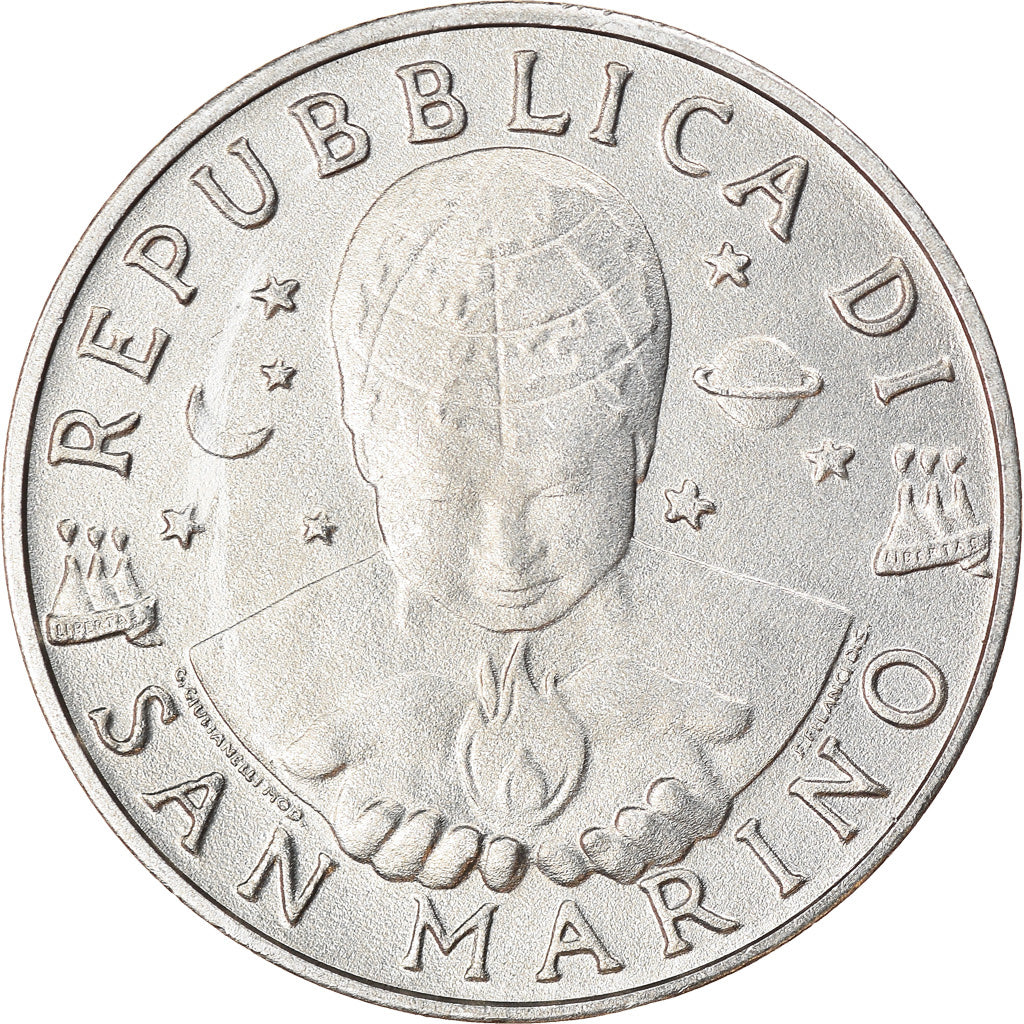 Coin, San Marino, 10 Lire, 1996, AU(55-58), Aluminum, KM:352