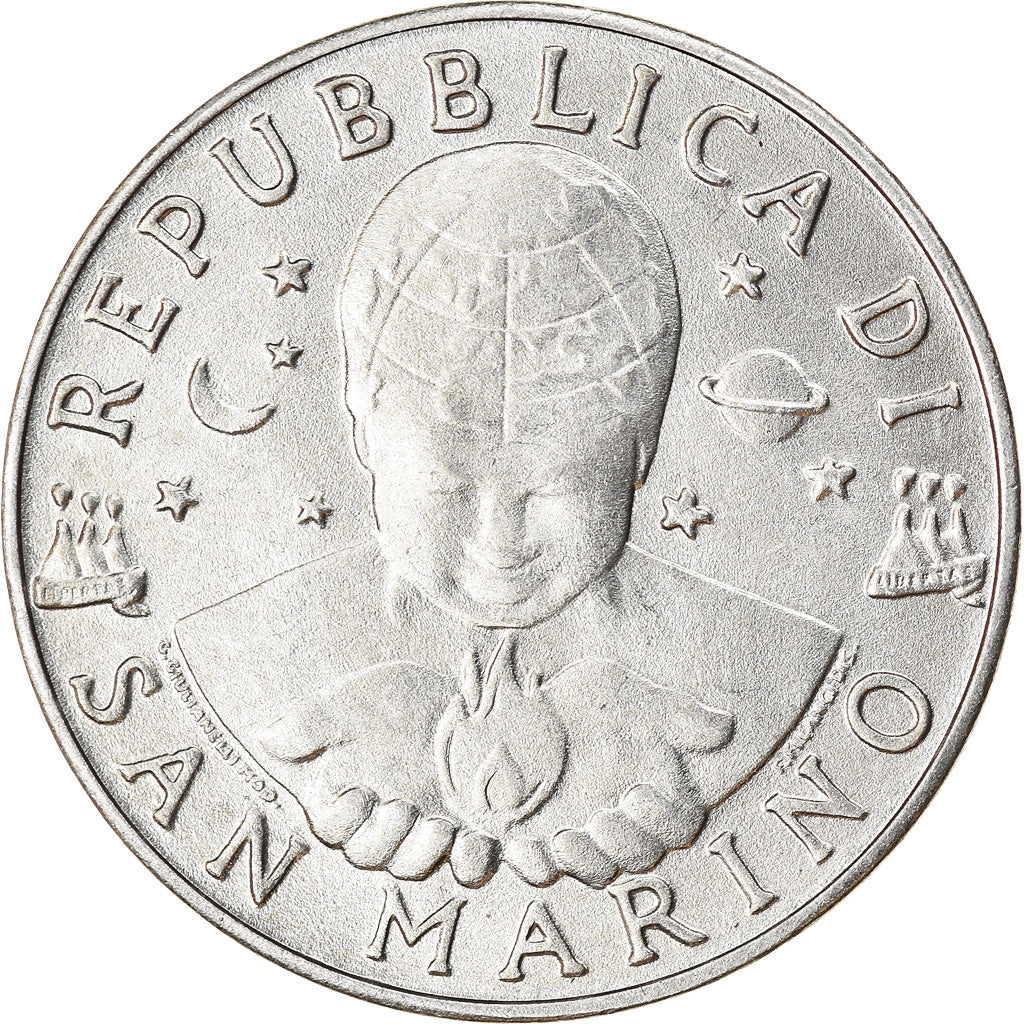 Coin, San Marino, 10 Lire, 1997, AU(55-58), Aluminum, KM:362