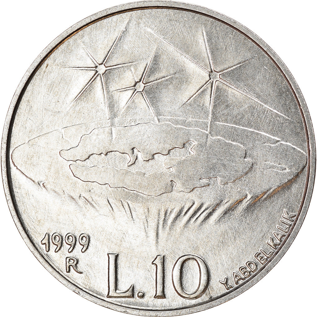 Monnaie, San Marino, 10 Lire, 1999, SUP, Aluminium, KM:389