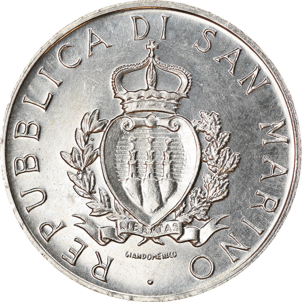 Coin, San Marino, 10 Lire, 1987, Rome, AU(50-53), Aluminum, KM:204