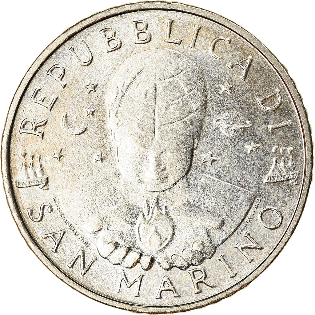 Coin, San Marino, 100 Lire, 1997, MS(63), Copper-nickel, KM:365