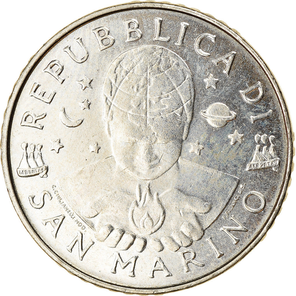 Coin, San Marino, 100 Lire, 1999, MS(63), Copper-nickel, KM:392