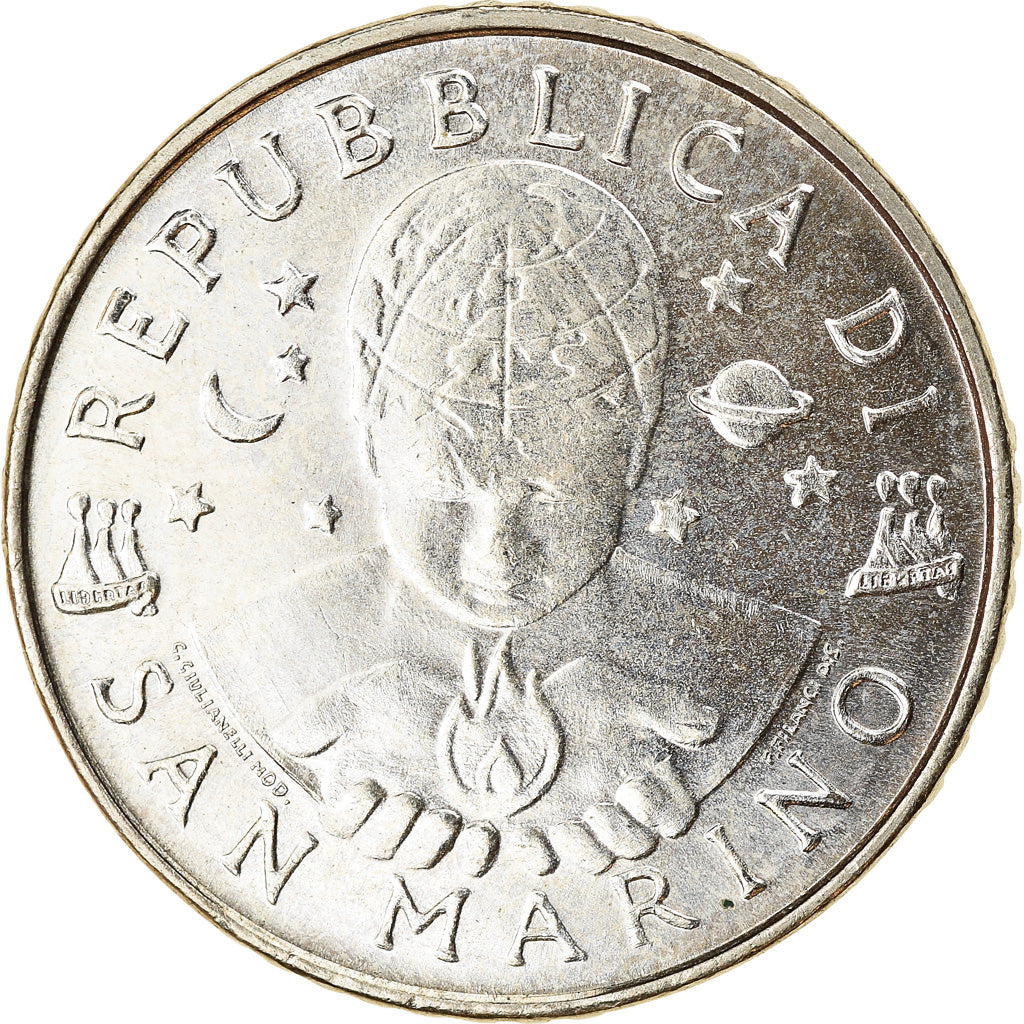 Coin, San Marino, 100 Lire, 2000, MS(63), Copper-nickel, KM:402