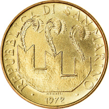 Coin, San Marino, 20 Lire, 1972, Rome, MS(63), Aluminum-Bronze, KM:18