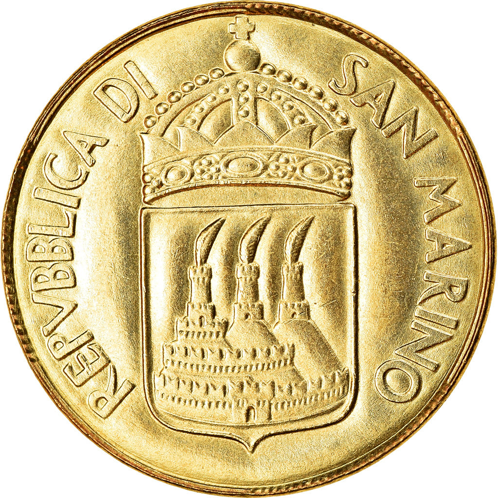 Coin, San Marino, 20 Lire, 1973, MS(63), Aluminum-Bronze, KM:26