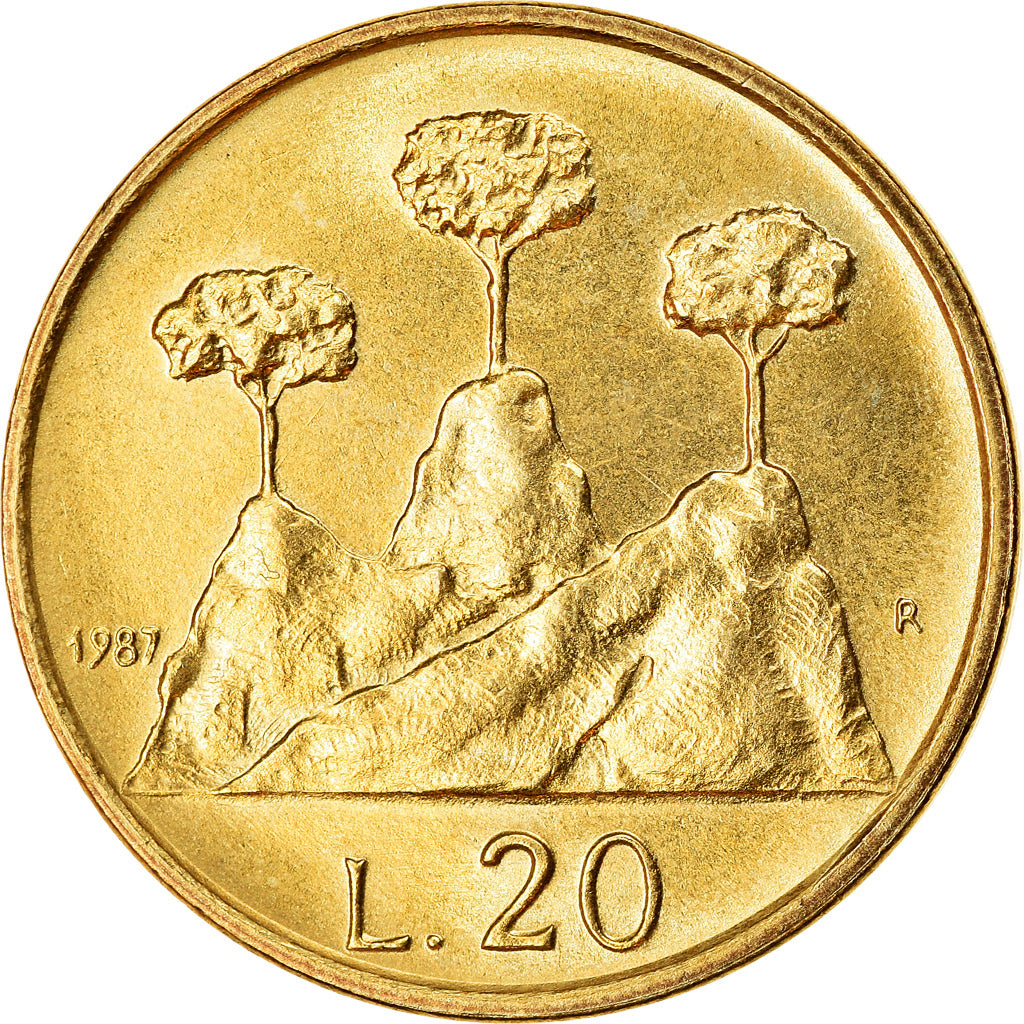 Monnaie, San Marino, 20 Lire, 1987, Rome, SPL, Aluminum-Bronze, KM:205