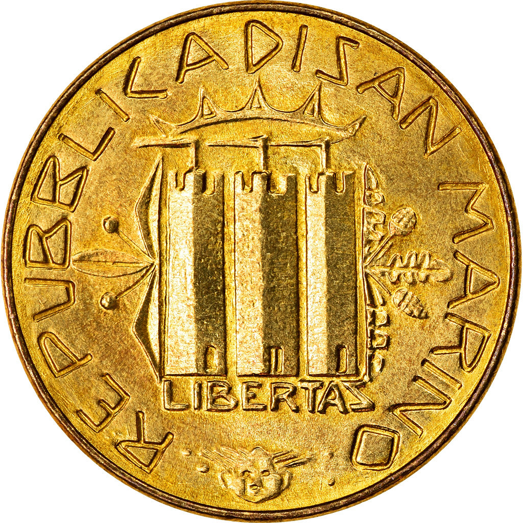 Moneda, San Marino, 20 Lire, 1985, Rome, EBC, Aluminio - bronce, KM:177