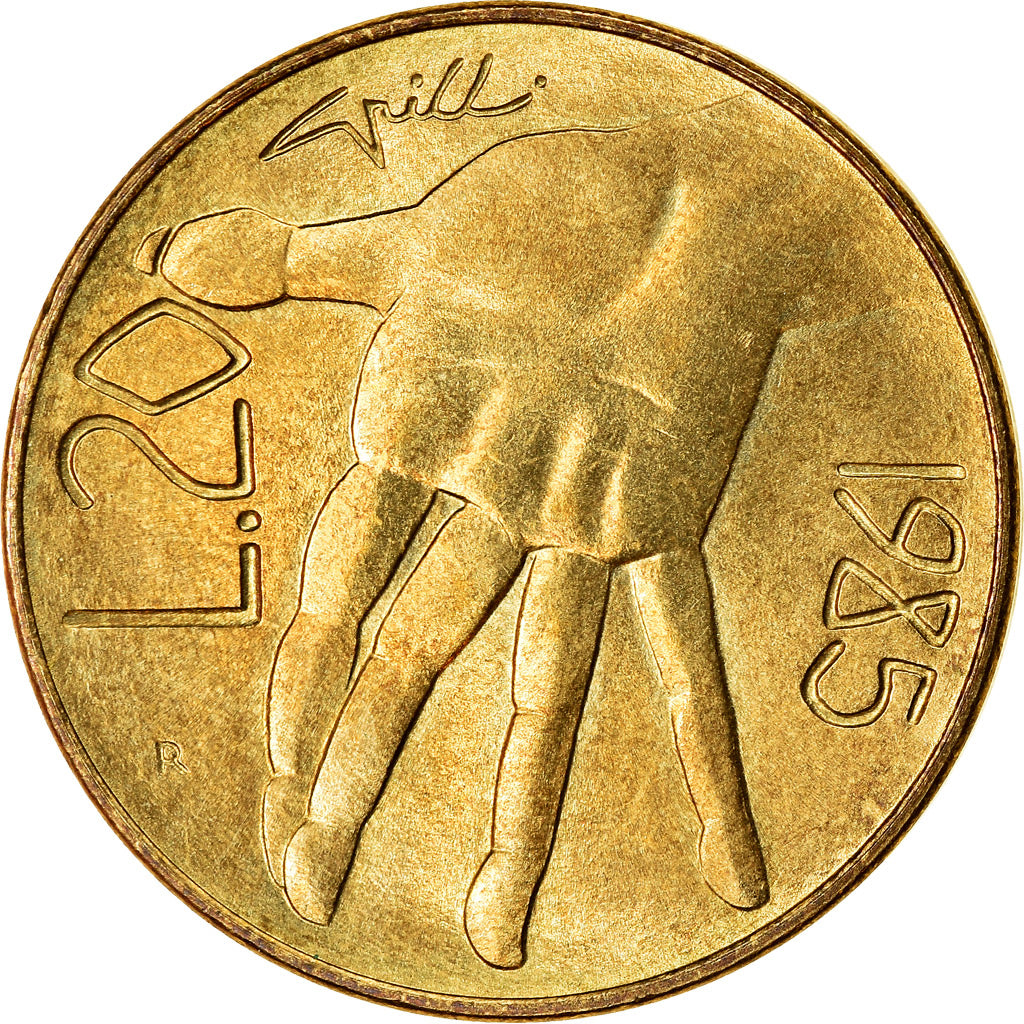 Moneda, San Marino, 20 Lire, 1985, Rome, EBC, Aluminio - bronce, KM:177